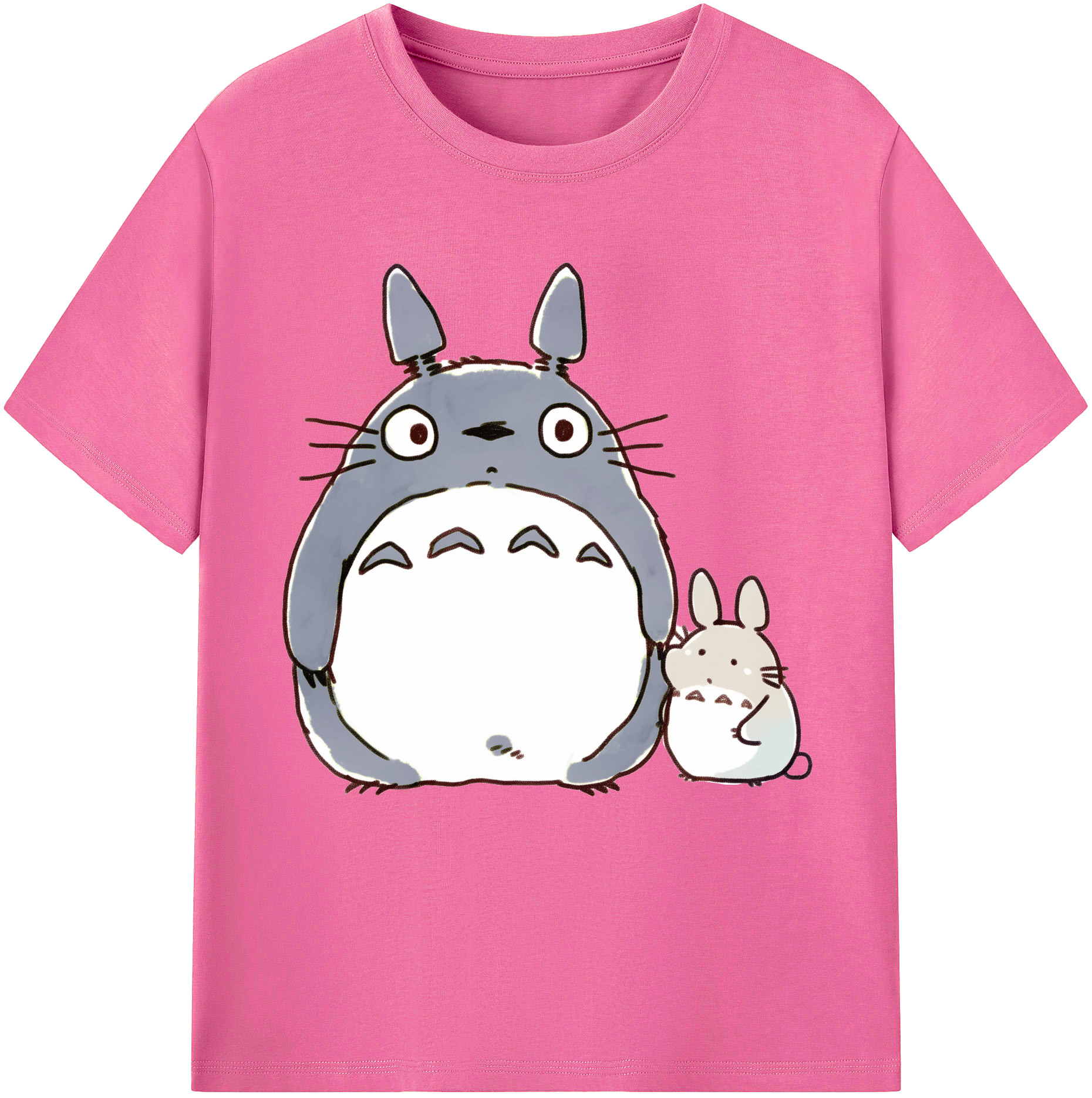 （画像用） となりのトトロ 草壁メイ 草壁サツキ My Neighbor Totoro Satsuki Kusakabe Mei Kusakabe レディースカジュアルプリントTシャツ（綿100％）